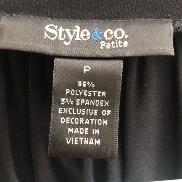 {Style & Co} NWOT Polished Black Jeweled Day Dress - Picture 4 of 5